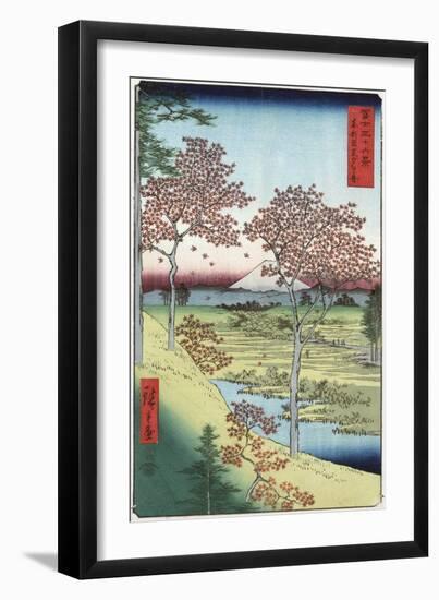 Sunset Hill, Meguro in the Eastern Capital-Ando Hiroshige-Framed Giclee Print