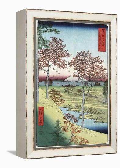 Sunset Hill, Meguro in the Eastern Capital-Ando Hiroshige-Framed Premier Image Canvas