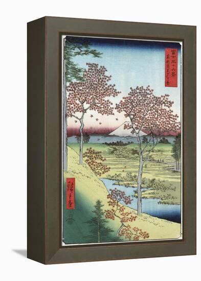 Sunset Hill, Meguro in the Eastern Capital-Ando Hiroshige-Framed Premier Image Canvas