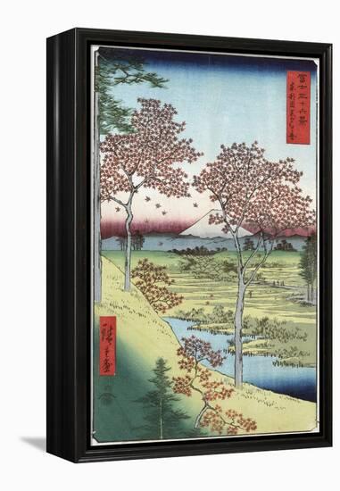 Sunset Hill, Meguro in the Eastern Capital-Ando Hiroshige-Framed Premier Image Canvas