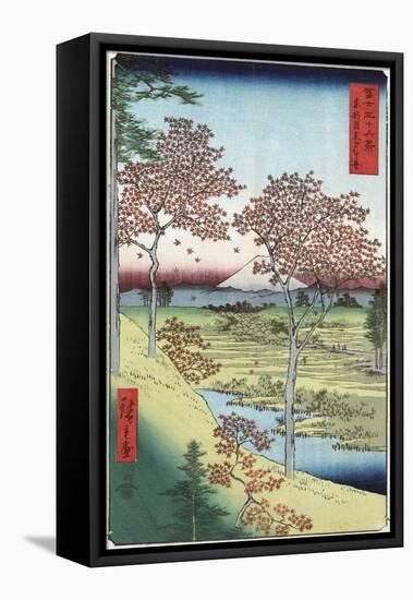 Sunset Hill, Meguro in the Eastern Capital-Ando Hiroshige-Framed Premier Image Canvas