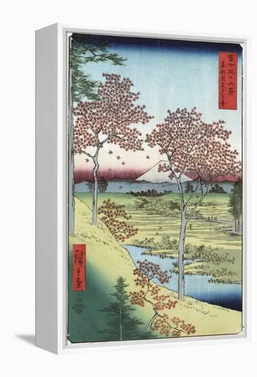 Sunset Hill, Meguro in the Eastern Capital-Ando Hiroshige-Framed Premier Image Canvas