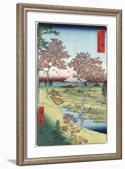 Sunset Hill, Meguro in the Eastern Capital-Ando Hiroshige-Framed Giclee Print