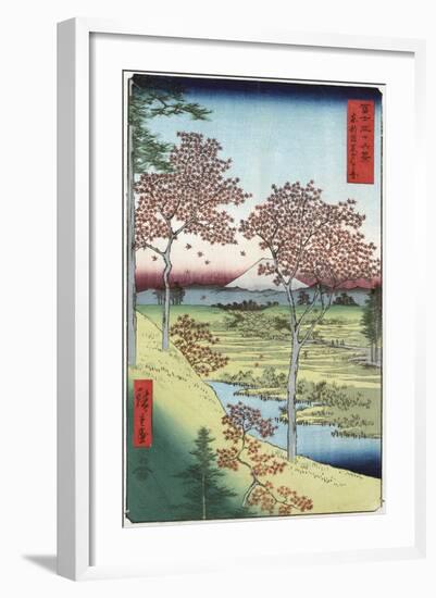 Sunset Hill, Meguro in the Eastern Capital-Ando Hiroshige-Framed Giclee Print