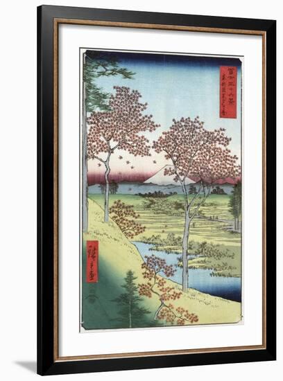 Sunset Hill, Meguro in the Eastern Capital-Ando Hiroshige-Framed Giclee Print