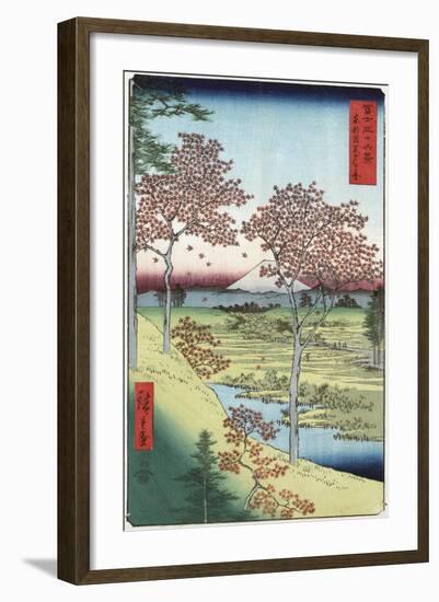 Sunset Hill, Meguro in the Eastern Capital-Ando Hiroshige-Framed Giclee Print