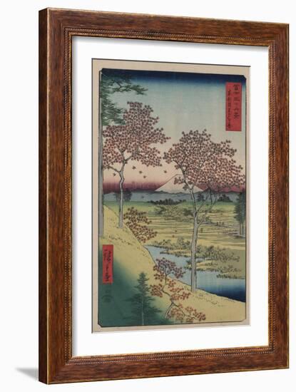 Sunset Hill, Meguro in the Eastern Capital-Ando Hiroshige-Framed Giclee Print