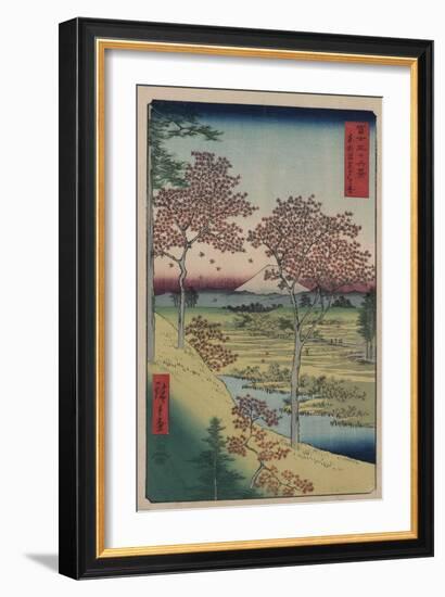 Sunset Hill, Meguro in the Eastern Capital-Ando Hiroshige-Framed Giclee Print