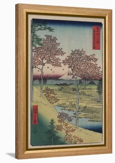 Sunset Hill, Meguro in the Eastern Capital-Ando Hiroshige-Framed Premier Image Canvas