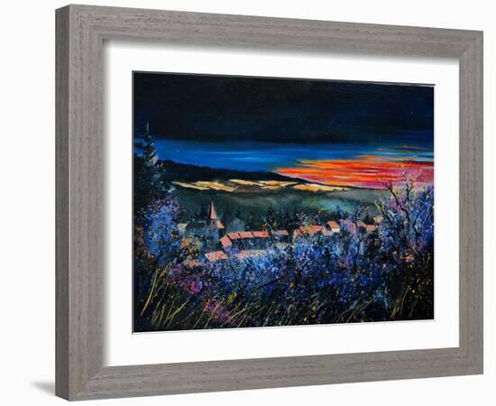 sunset in belgium-Pol Ledent-Framed Art Print