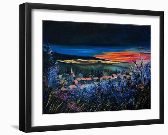 sunset in belgium-Pol Ledent-Framed Art Print