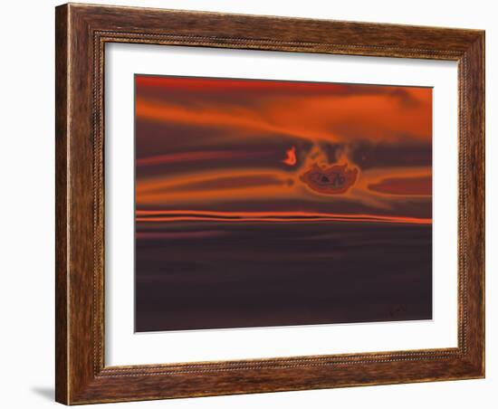 Sunset in Black Sea-Rabi Khan-Framed Art Print