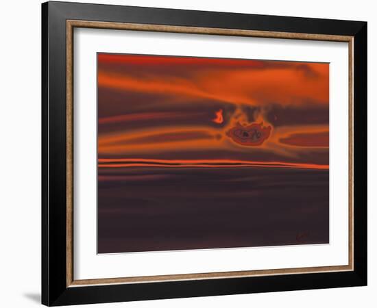 Sunset in Black Sea-Rabi Khan-Framed Art Print