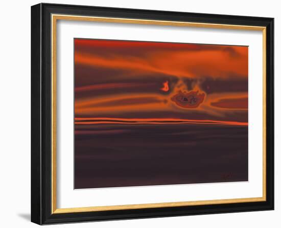 Sunset in Black Sea-Rabi Khan-Framed Art Print