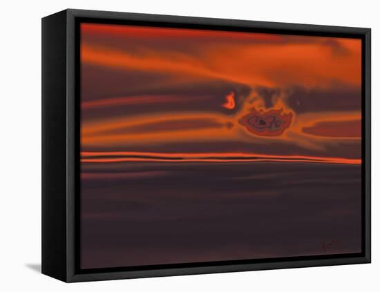 Sunset in Black Sea-Rabi Khan-Framed Stretched Canvas