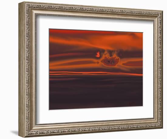 Sunset in Black Sea-Rabi Khan-Framed Art Print