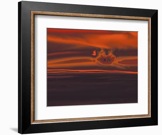 Sunset in Black Sea-Rabi Khan-Framed Art Print