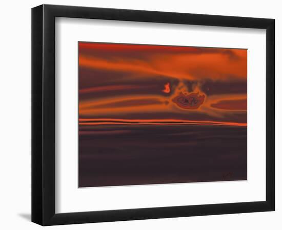 Sunset in Black Sea-Rabi Khan-Framed Art Print