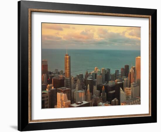 Sunset in Chicago-Jessica Levant-Framed Photographic Print