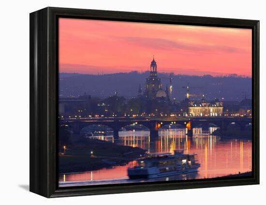 Sunset in Dresden-null-Framed Premier Image Canvas