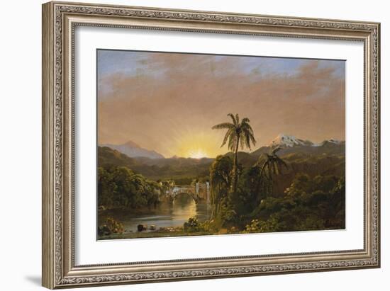 Sunset in Ecuador, 1854-Frederic Edwin Church-Framed Giclee Print