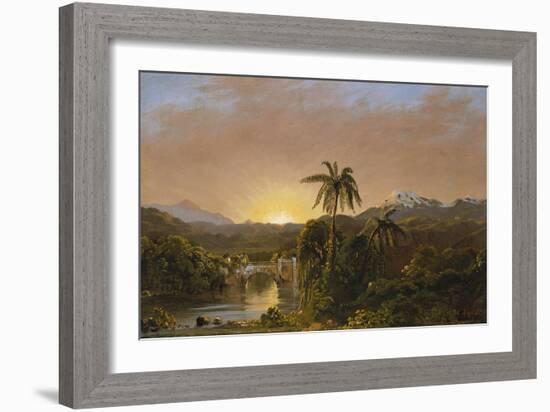 Sunset in Ecuador, 1854-Frederic Edwin Church-Framed Giclee Print