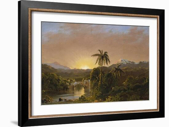 Sunset in Ecuador, 1854-Frederic Edwin Church-Framed Giclee Print