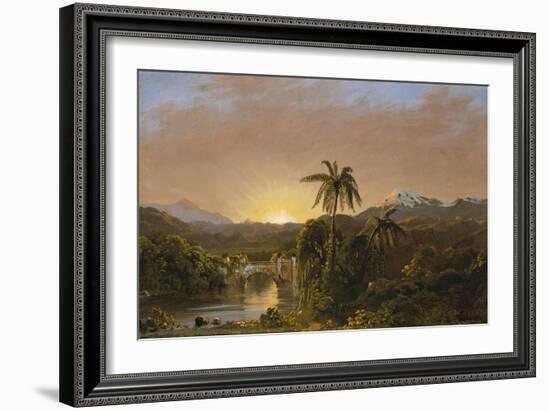 Sunset in Ecuador, 1854-Frederic Edwin Church-Framed Giclee Print