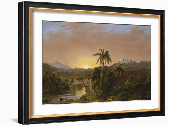 Sunset in Ecuador, 1854-Frederic Edwin Church-Framed Giclee Print