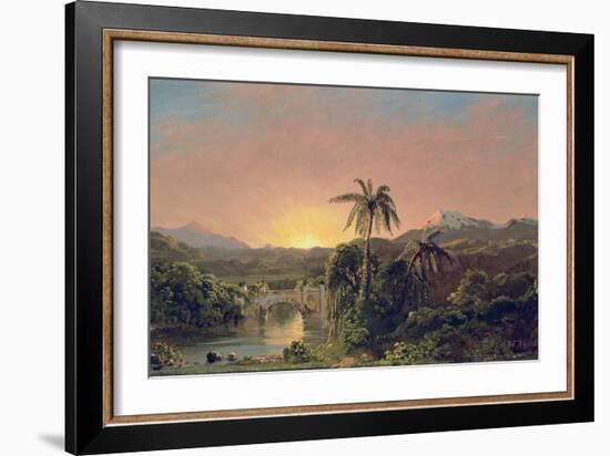 Sunset in Equador-Frederic Edwin Church-Framed Giclee Print