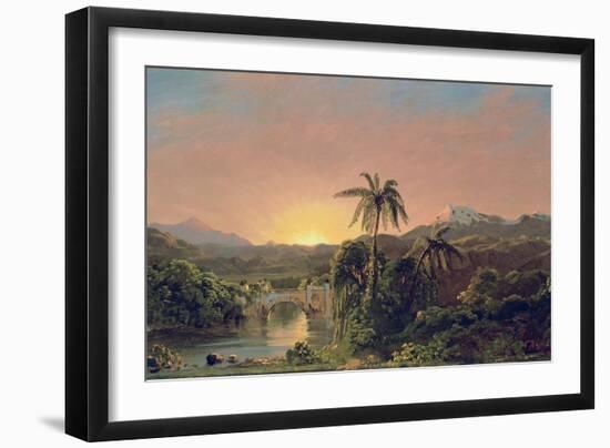 Sunset in Equador-Frederic Edwin Church-Framed Giclee Print