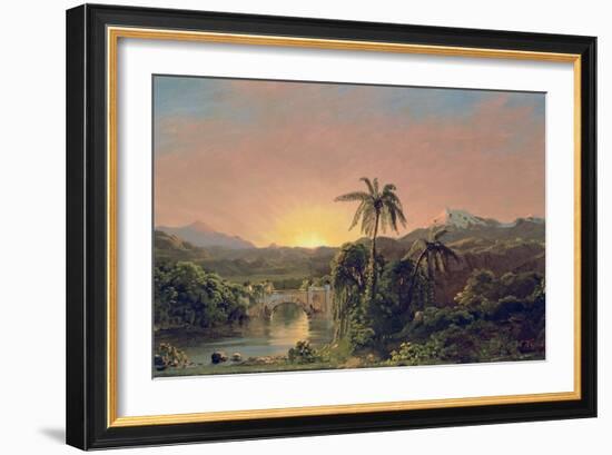 Sunset in Equador-Frederic Edwin Church-Framed Giclee Print