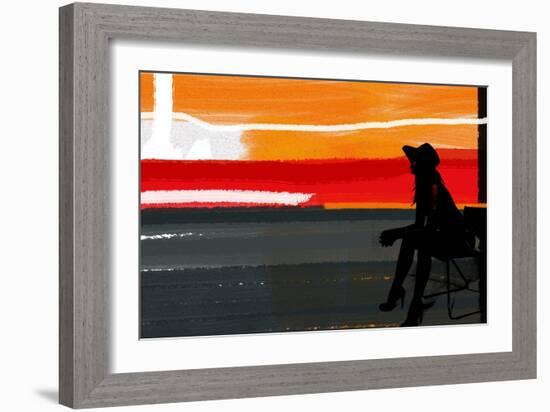 Sunset in Hamptons-NaxArt-Framed Art Print