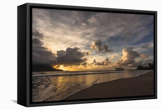 Sunset in Hanalei Bay, Kauai-Andrew Shoemaker-Framed Premier Image Canvas