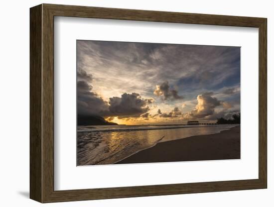 Sunset in Hanalei Bay, Kauai-Andrew Shoemaker-Framed Photographic Print