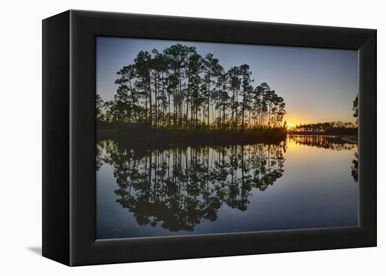 Sunset in Long Pine Area of Everglades NP-Terry Eggers-Framed Premier Image Canvas