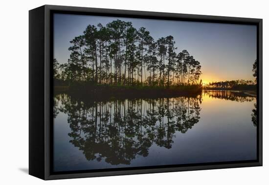 Sunset in Long Pine Area of Everglades NP-Terry Eggers-Framed Premier Image Canvas