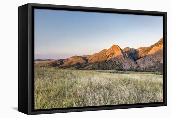 Sunset in Mountains - Eagle Nest Rock and Prairie in Northern Colorado near Fort Collins-PixelsAway-Framed Premier Image Canvas