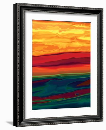 sunset in ottawa valley 1-Rabi Khan-Framed Art Print