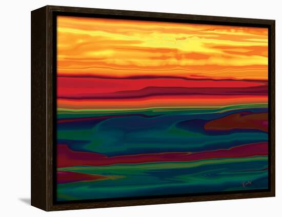 Sunset in Ottawa valley-Rabi Khan-Framed Stretched Canvas