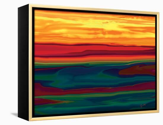 Sunset in Ottawa valley-Rabi Khan-Framed Stretched Canvas