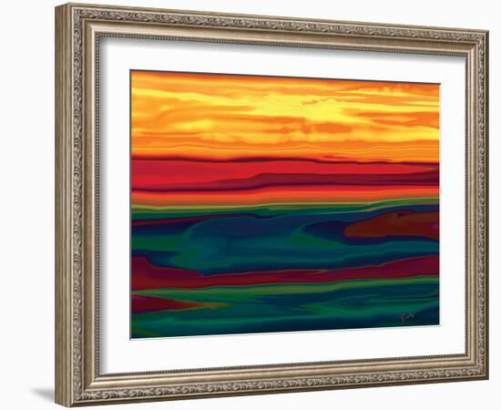 Sunset in Ottawa valley-Rabi Khan-Framed Art Print