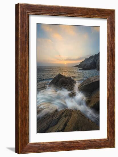 Sunset In Pointe Du Raz-Mathieu Rivrin-Framed Photographic Print