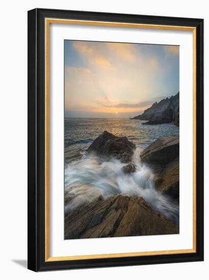 Sunset In Pointe Du Raz-Mathieu Rivrin-Framed Photographic Print