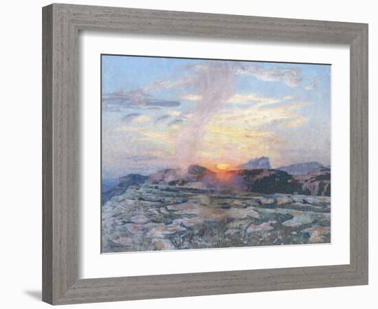 Sunset in Provence, c.1927-Adrian Scott Stokes-Framed Giclee Print