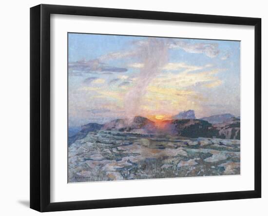 Sunset in Provence, c.1927-Adrian Scott Stokes-Framed Giclee Print