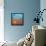 Sunset In Sea-Vertyr-Framed Stretched Canvas displayed on a wall