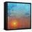 Sunset In Sea-Vertyr-Framed Stretched Canvas