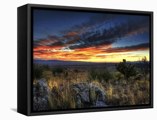 Sunset in the Desert IV-David Drost-Framed Premier Image Canvas