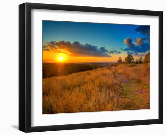 Sunset in the French Countryside-Philippe Manguin-Framed Photographic Print